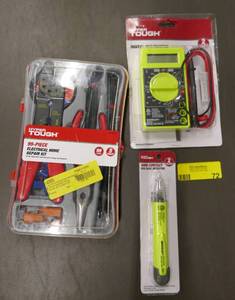 lot 72 image: Electrical repair kit, digital multi-meter and non-contact voltage detector