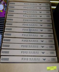 lot 134 image: Case of Purolator air filters 16x25x2  model F312