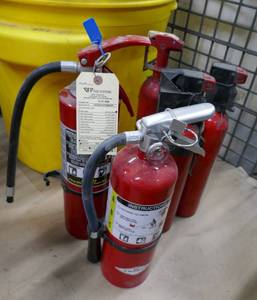 lot 157 image: lot of 5 fire extinguishers