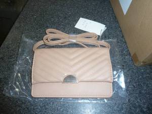 lot 230 image: New tan wallet with cross-strap