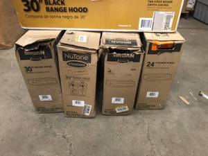 lot 23 image: Lot of  Assorted range Hoods costumer returns different size and colors see pictures