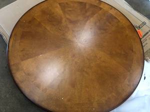 lot 31 image: Hamilton Counter Height Medium Cherry Dining Table by Powell Company missing Base see pictures