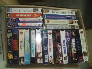 lot 20 image: VHS Tapes 7 Boxes  See Pictures
