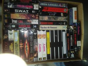 lot 27 image: VHS Tapes 7 Boxes  See Pictures