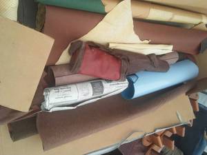 lot 38 image: LeatherVinyl Cloth Upholstery Material