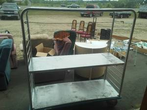 lot 44 image: Rolling Stainless Rack.