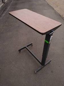 lot 93 image: Adaptive Adjustable Hospital Bed Table.