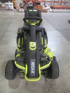 lot 8 image: Ryobi 38 in. 100 Ah Battery Electric Rear Engine Riding Lawn Mower RY48111