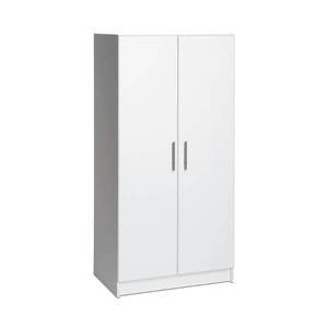 lot 115 image: Prepac Wood Freestanding Garage Cabinet in White (32 in. W x 65 in. H x 20 in. D). WEW-3264.