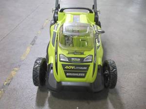 lot 28 image: Ryobi 40V 20in. Brushless Mower RY40108