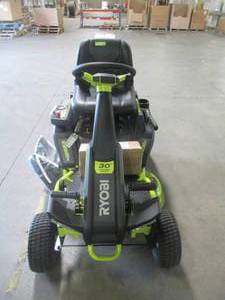 lot 9 image: Ryobi 30 in. 50 Ah Battery Electric Rear Engine Riding Mower RY48130