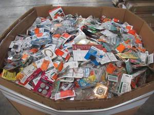 lot 130 image: WHOLESALE MIXED PALLET OF MISCELLANEOUS SMALL HARDWARE, AND OTHER COMMERCIAL SUPPLIES
