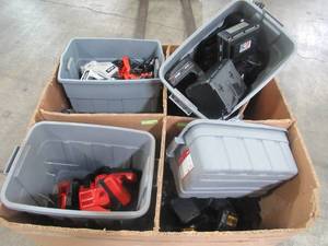 lot 132 image: WHOLESALE MIXED PALLET OF MISCELLANEOUS CHARGERS (OUTDOOR POWER AND POWER TOOL)