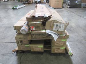 lot 139 image: WHOLESALE MIXED PALLET OF MISCELLANEOUS BEDFRAMES, SHOWER DOOR AND HOME DECOR
