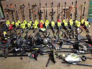 lot 10 image: Lot of  Assorted Lawn care tools and accessories Various conditions and models Customer Returns See Pictures