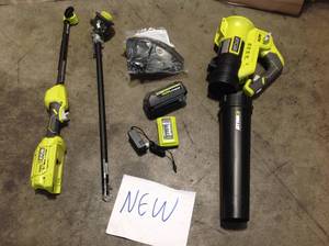 lot 18 image: Lot of Ryobi lawn care  items Customer Returns See Pictures