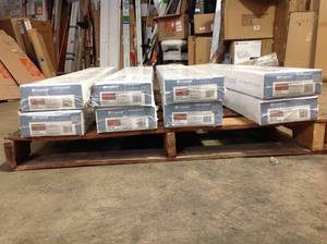 lot 37 image: 8 Boxes Lifeproof  Gannett Peak Walnut 6.5 in. W x Varying Length Engineered Click Waterproof Hardwood Flooring (21.67 sq. ft.Case) Flooring Customer Returns See Pictures