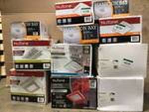 lot 33 image: Pallet of Mixed Assorted Bathroom Air Ventilation Fans various models and conditions Customer Returns See Pictures