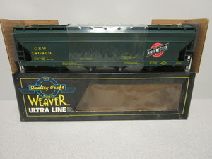 lot 120 image: WEAVER O-SCALE CHICAGO NORTHWESTERN EMPLOYEE OWNED LOGO COVERED HOPPER
