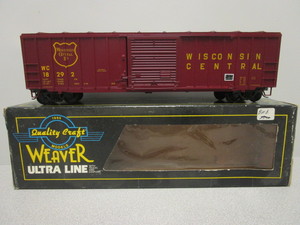 lot 125 image: WEAVER O-SCALE WISCONSIN CENTRAL 50 BOXCAR
