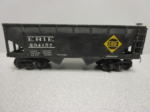 lot 175 image: BRASS VINTAGE O-SCALE ERIE COAL CAR
