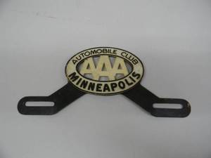 lot 4 image: Vintage - Original AAA Accessory License Plate Topper Minneapolis MN - NICE PIECE - SEE PICTURES
