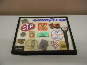 lot 9 image: VINTAGE LARGE COLLECTION OF GREAT AUTOMOBILIA COLLECTIBLES - FRAM, GENERAL TIRE, GOODYEAR, SUNOCO & MORE - GREAT COLLECTION - SEE PICTURES