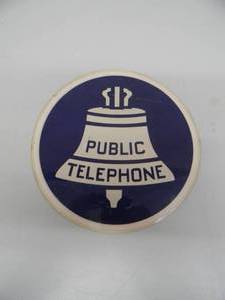lot 21 image: RARE - VINTAGE ORIGINAL PUBLIC TELEPHONE STICKER - NICE - APPROX 7.25 - SEE PICTURES