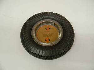 lot 25 image: VINTAGE SEIBERLING RUBBER CO. RUBBER TIRE ADVERTISING ASHTRAY - MINNEAPOLIS BRANCH - NICE - SEE PICTURES