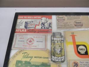 lot 32 image: VINTAGE LARGE COLLECTION OF GREAT AUTOMOBILIA COLLECTIBLES - ATLAS, STANDARD, 76, TYDOL, VEDOL & MORE - GREAT COLLECTION - SEE PICTURES