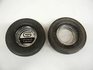 lot 51 image: 2 - VINTAGE GENERAL TIRE TIRES ADVERTISING RUBBER TIRE ASHTRAY - NICE - RARE - VERY COOL PIECE - SEE PICTURES