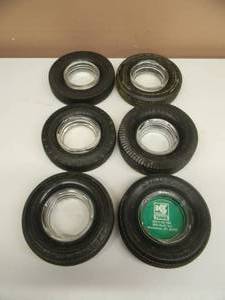 lot 53 image: 6 - VINTAGE TIRE ADVERTISING RUBBER TIRE ASHTRAYS - B.F. GOODRICH, KELLY, MOHAWK, FIRESTONE, 2 GOODYEAR  - NICE - GREAT COLLECTION - VERY COOL PIECES - SEE PICTURES