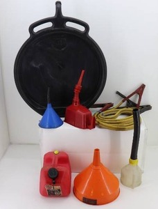 Jumper Cables, Funnels & Oil Pan