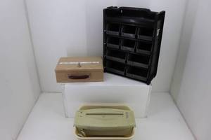 Lock Box, Parts Bin & Paper Shredder