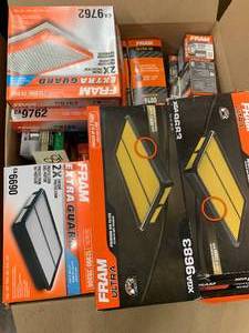 ASSORTED AIR FILTERS AND OIL FILTERS