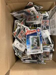 BOX FULL OF BASEBALL CARDS