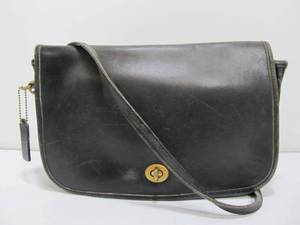 lot 176 image: 2 Vintage Black Leather COACH HandbagsPurses