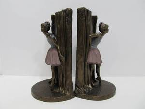lot 30 image: Signed Pair of Sergey Eylanbekov Sculptural Ballerina Bookends