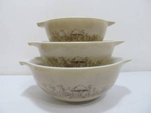 lot 147 image: PYREX Mixing Bowl Set - Forest Fancies