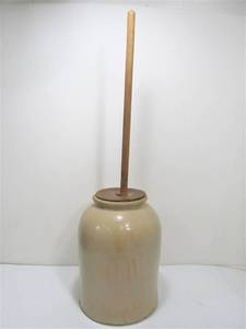 lot 56 image: Antique Stoneware Churn