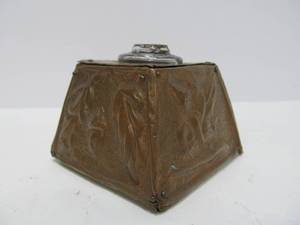 lot 76 image: Antique Hammered Copper Clad Inkwell