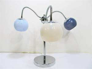 lot 95 image: 3-Shade Chrome Gooseneck Table or Desk Lamp