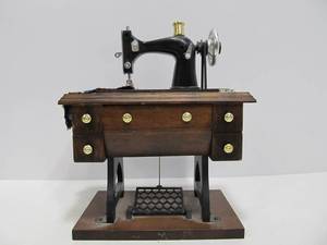 lot 109 image: Working Vintage Sewing Machine Music Box