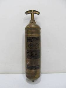 lot 169 image: Old Vintage Brass PYRENE Fire Extinguisher