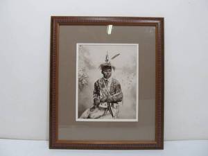 lot 174 image: Young Eagle Framed Native American Photo