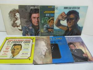 lot 228 image: Lot of 8 Johnny Cash Vinyl Records