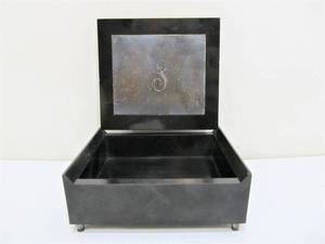 lot 234 image: Vintage Signed TOWLE Sterling Silver & Black Bakelite JewelryRing Box