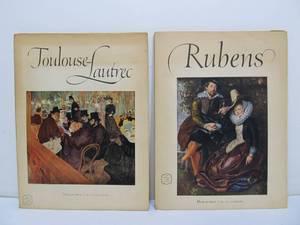 lot 243 image: Vintage Toulouse Lautrec & Peter Paul Rubens Artist Folio Print Books
