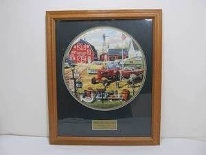 lot 244 image: Framed Bumper Crop Round Print By Ken Zylla 