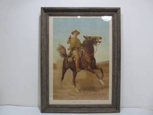 lot 226 image: Large Vintage 1901 The Bugler Lithograph Paul Wickson, Paris